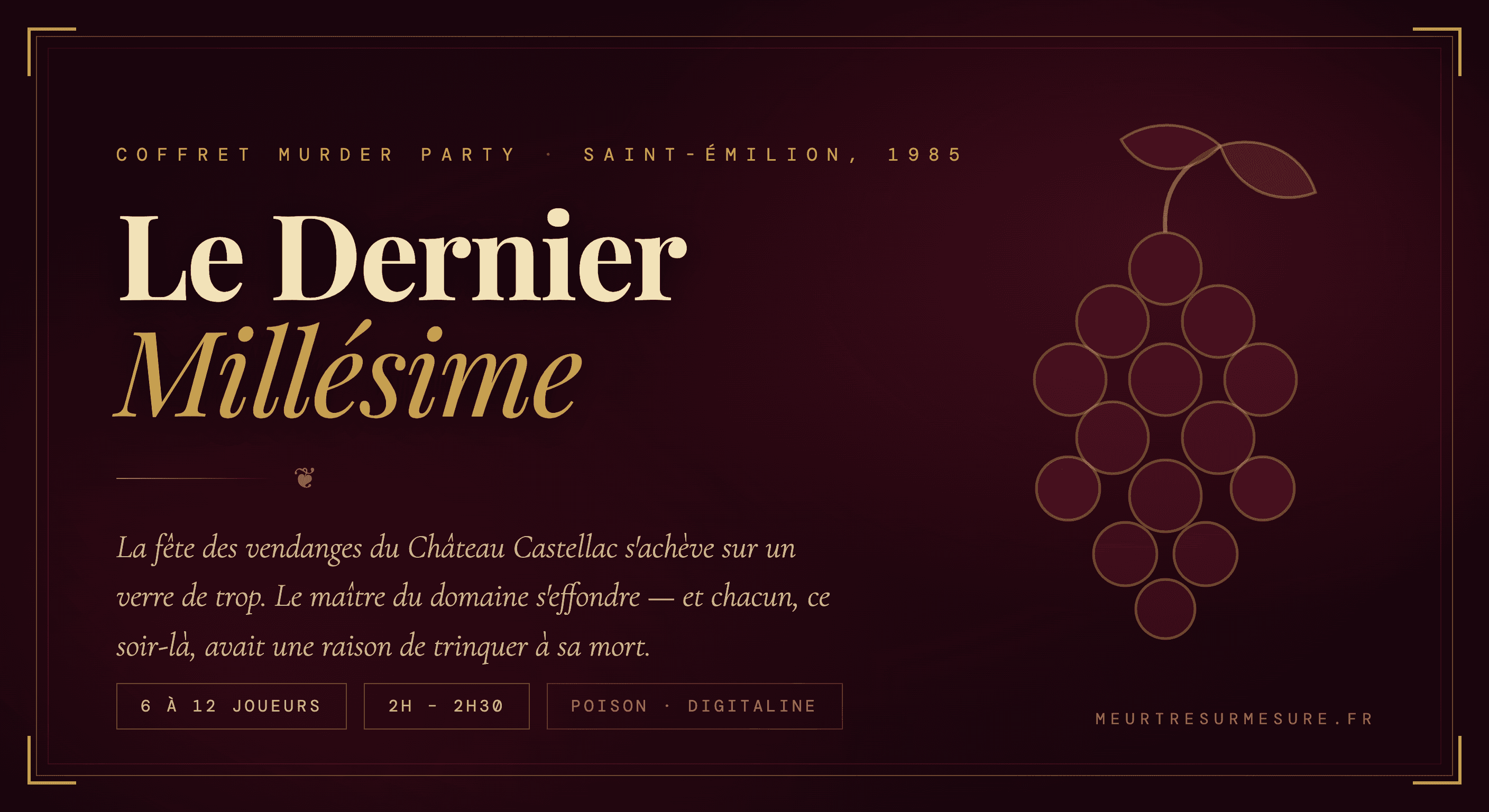 Coffret murder party Le Dernier Millésime
